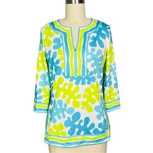 Gretchen Scott Designs Henri Knit Tunic in Ocean Turquoise Size Small